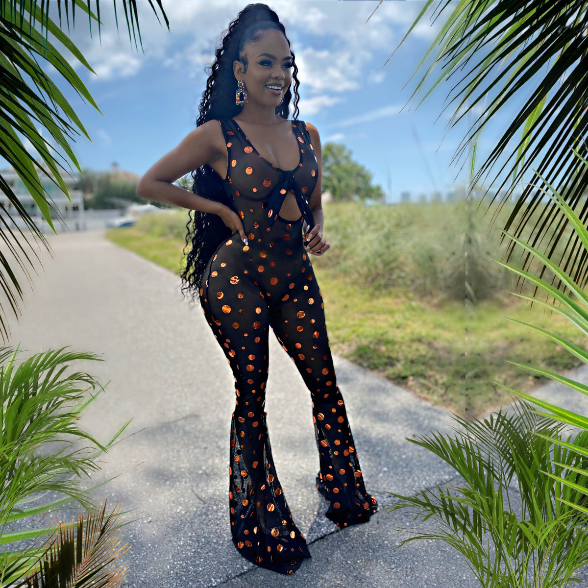 The Summer Vixen Flare Jumpsuit (Royal) – Thee Boutique Shop