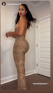 London Tweed Halter Jumpsuit