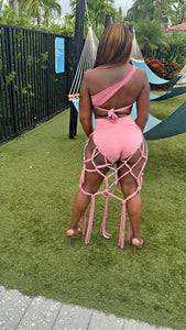 The Summer Wrap Fringe Set (Blush Pink)