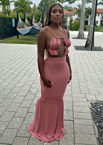 The Summer Sole' Macarame' Mermaid Set (Blush Pink)