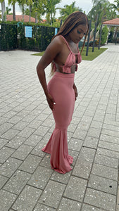 The Summer Sole' Macarame' Mermaid Set (Blush Pink)