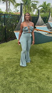 The Summer Sole' Macarame' Flare Set (Teal)