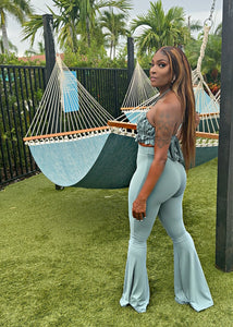 The Summer Sole' Macarame' Flare Set (Teal)