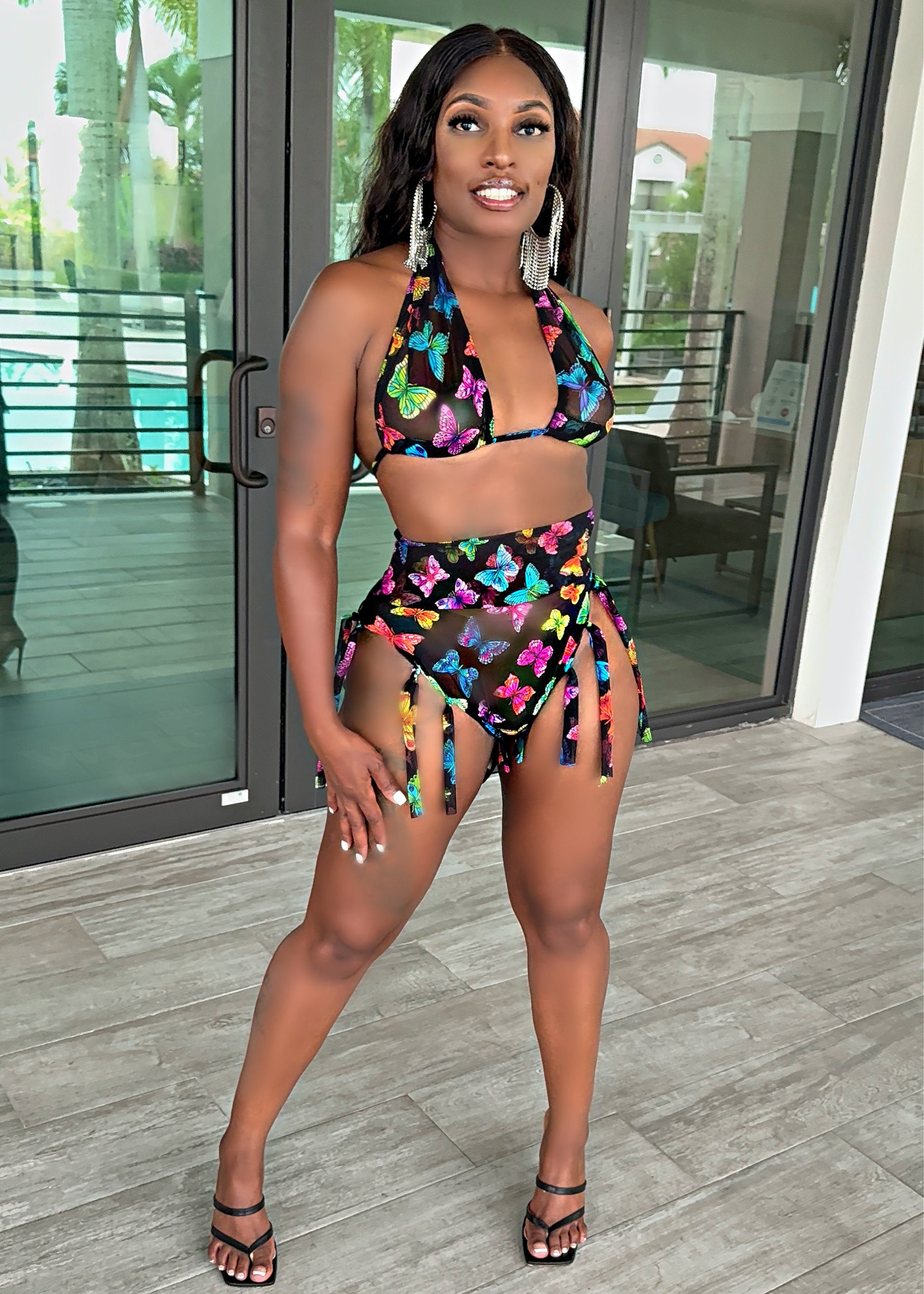 The Summer Monarch Butterfly Fringe Swimsuit