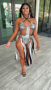 The Diamond Girl Coastal Beach Fringe Leotard