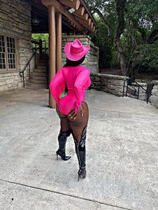 The Luxe Barb Cowgirl Costume (Neon Pink)