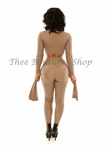 The Love Tie Leggings Set (Cement)