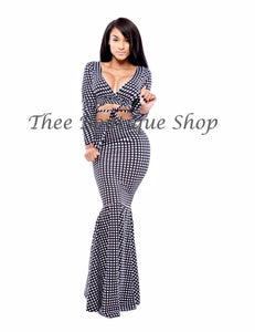 The Classic Gingham Body-Con Wrap Set