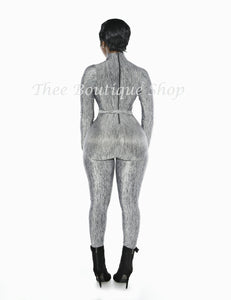 The Classic Turtleneck Jumpsuit (Grey Knit)