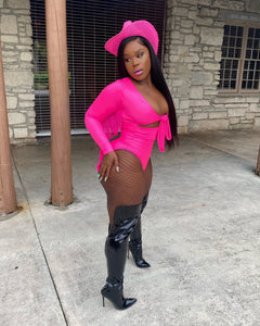 The Luxe Barb Cowgirl Costume (Neon Pink)