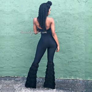 The Hollywood Shag Flare Jumpsuit (Noir)