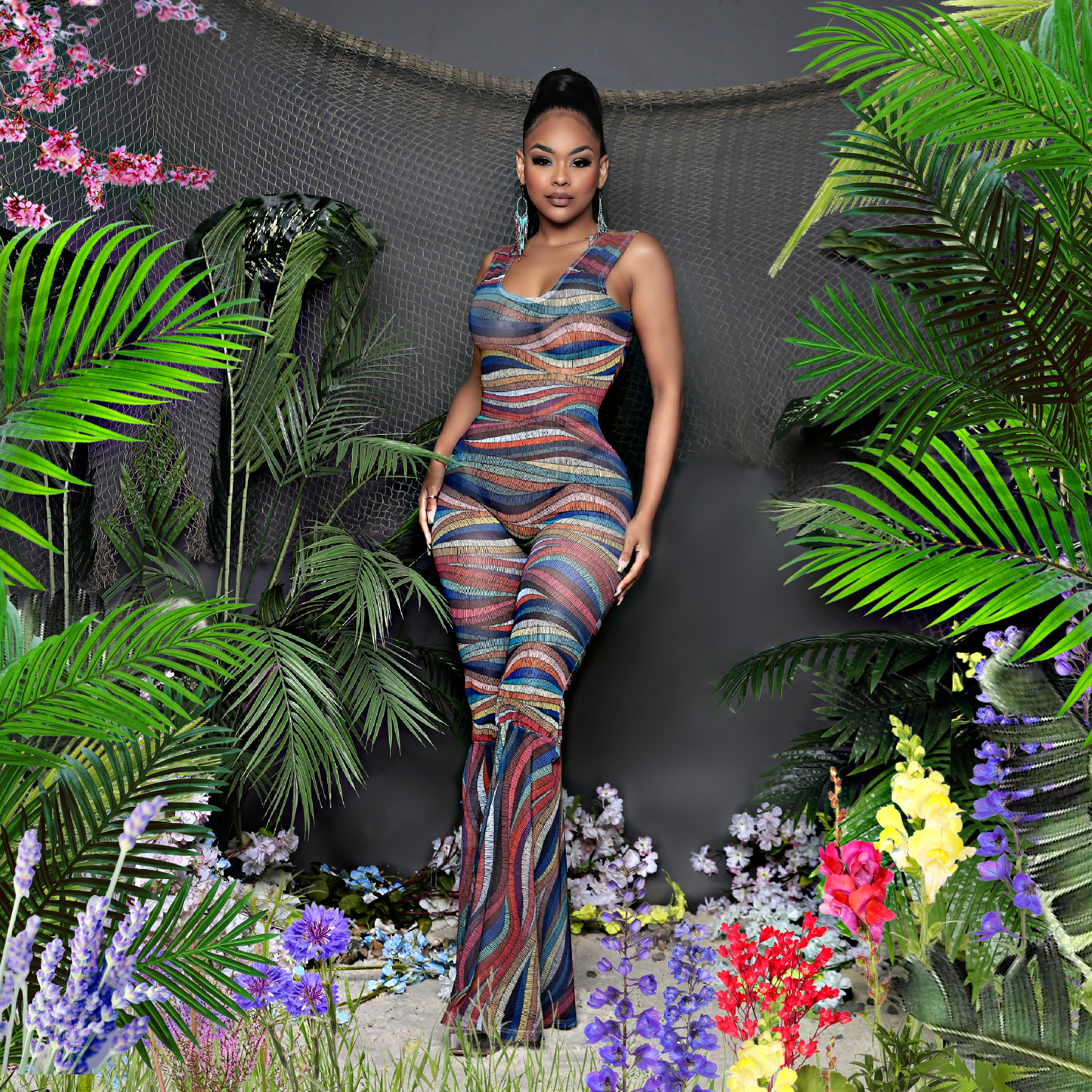 The Tanzania Summer Tribal Flare Jumpsuit