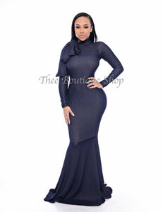 The Bella Lavish Mermaid Dress (Denim) - Thee Boutique Shop