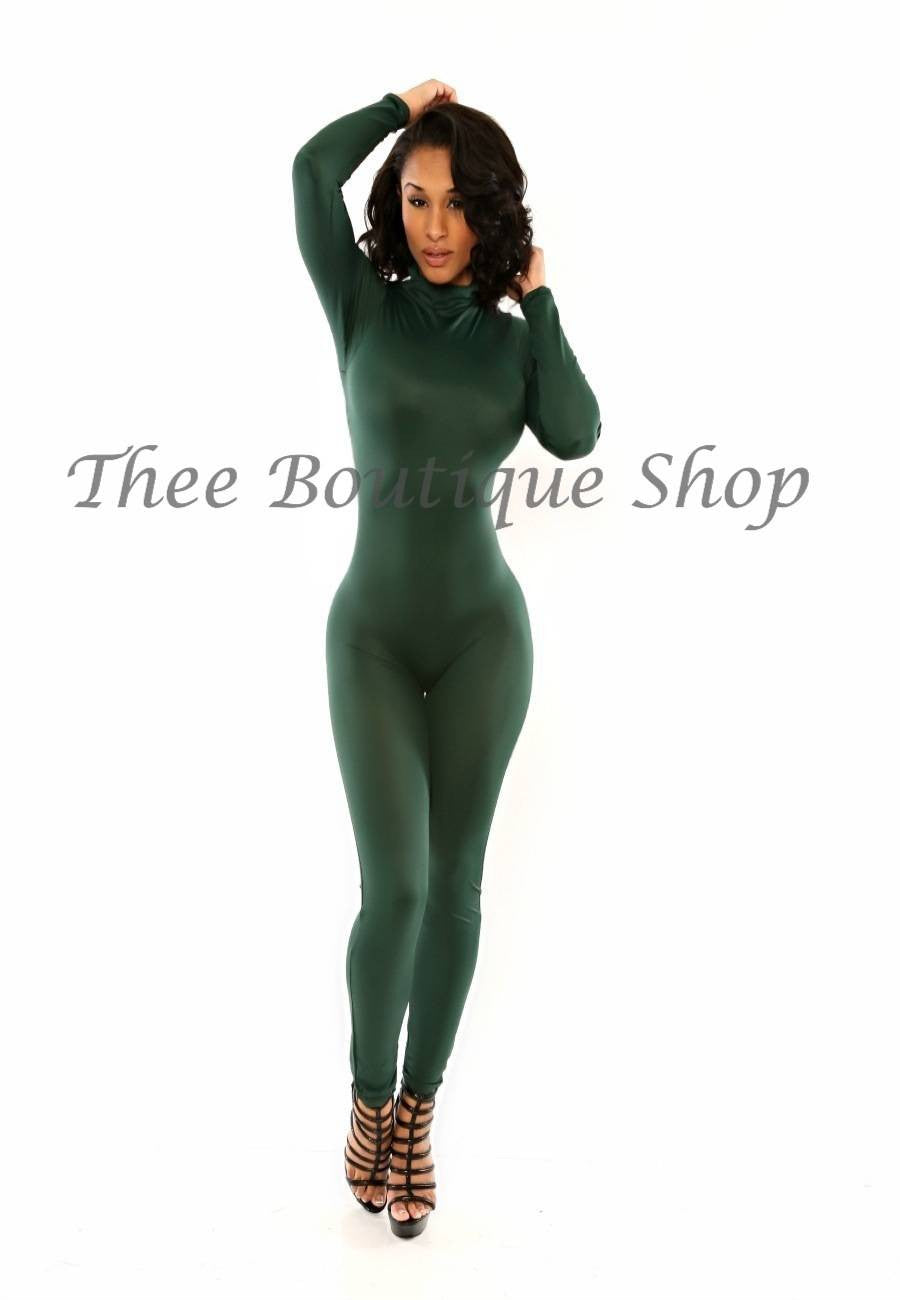 The Classic Fall Jumpsuit (Forest Green) - Thee Boutique Shop