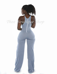 The Charleston Spring Racer Jumpsuit (Blue)